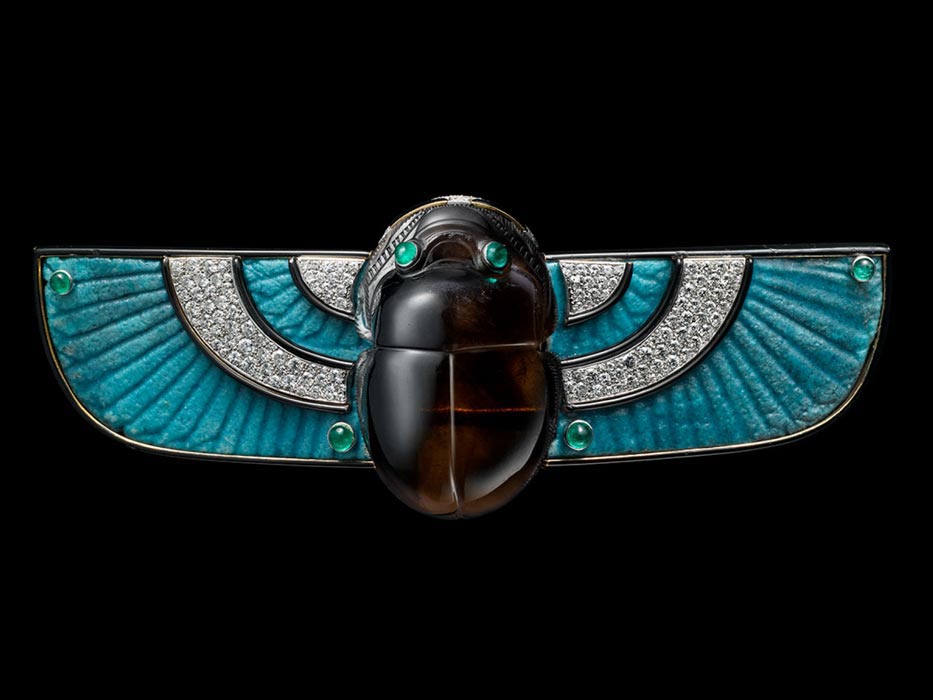 Egyptian Style Scarab Brooch