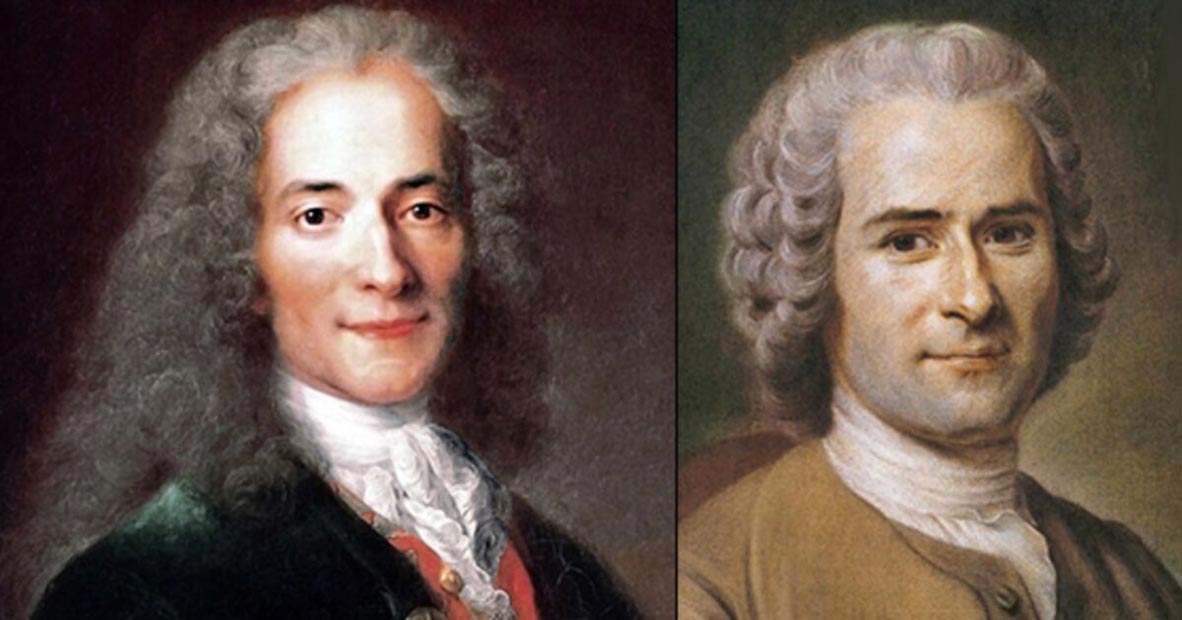 Voltaire and Jean-Jacques Rousseau